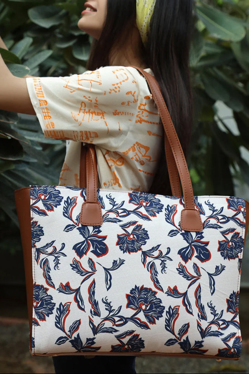 Fineur - SkyLeaf Side Rexine Canvas Bag