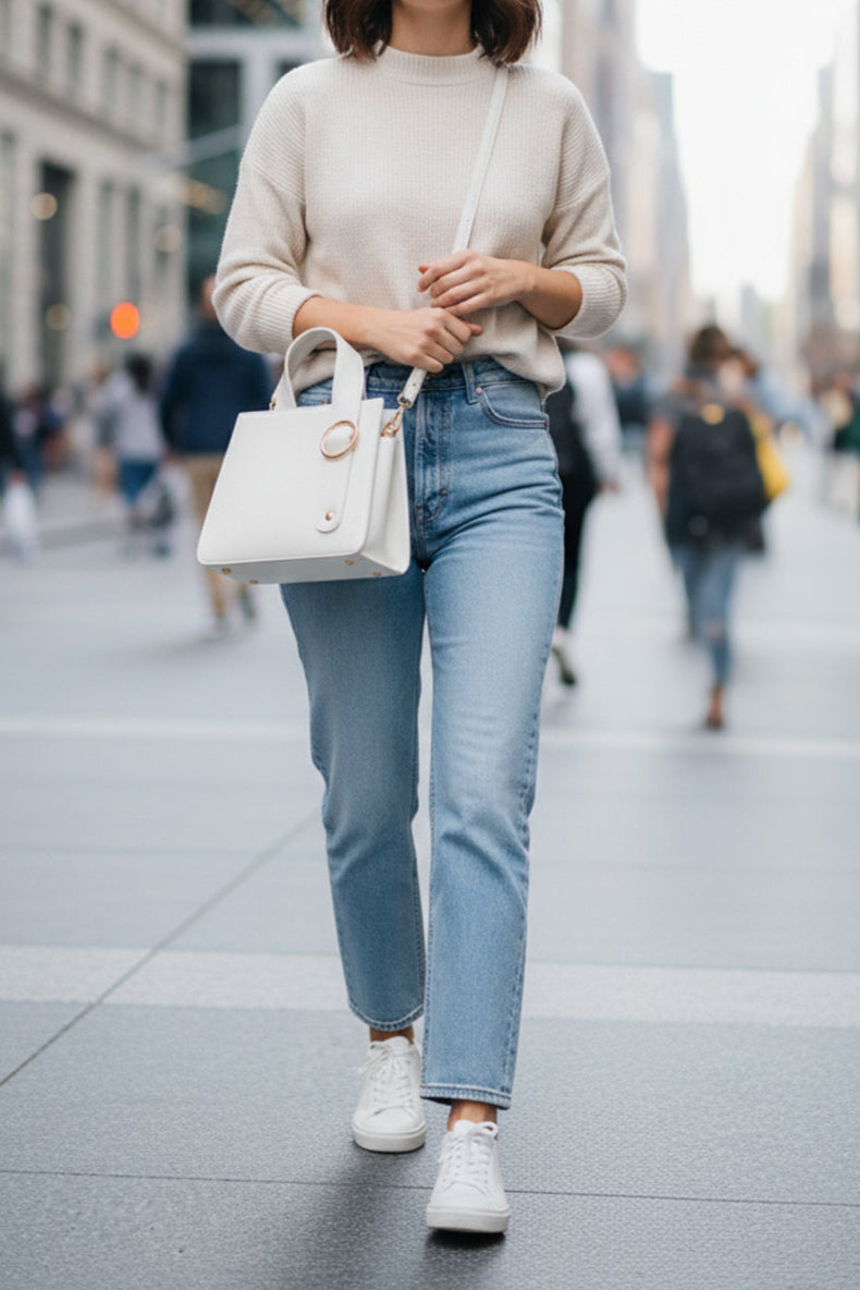 Best Trendy Ring Handbag White