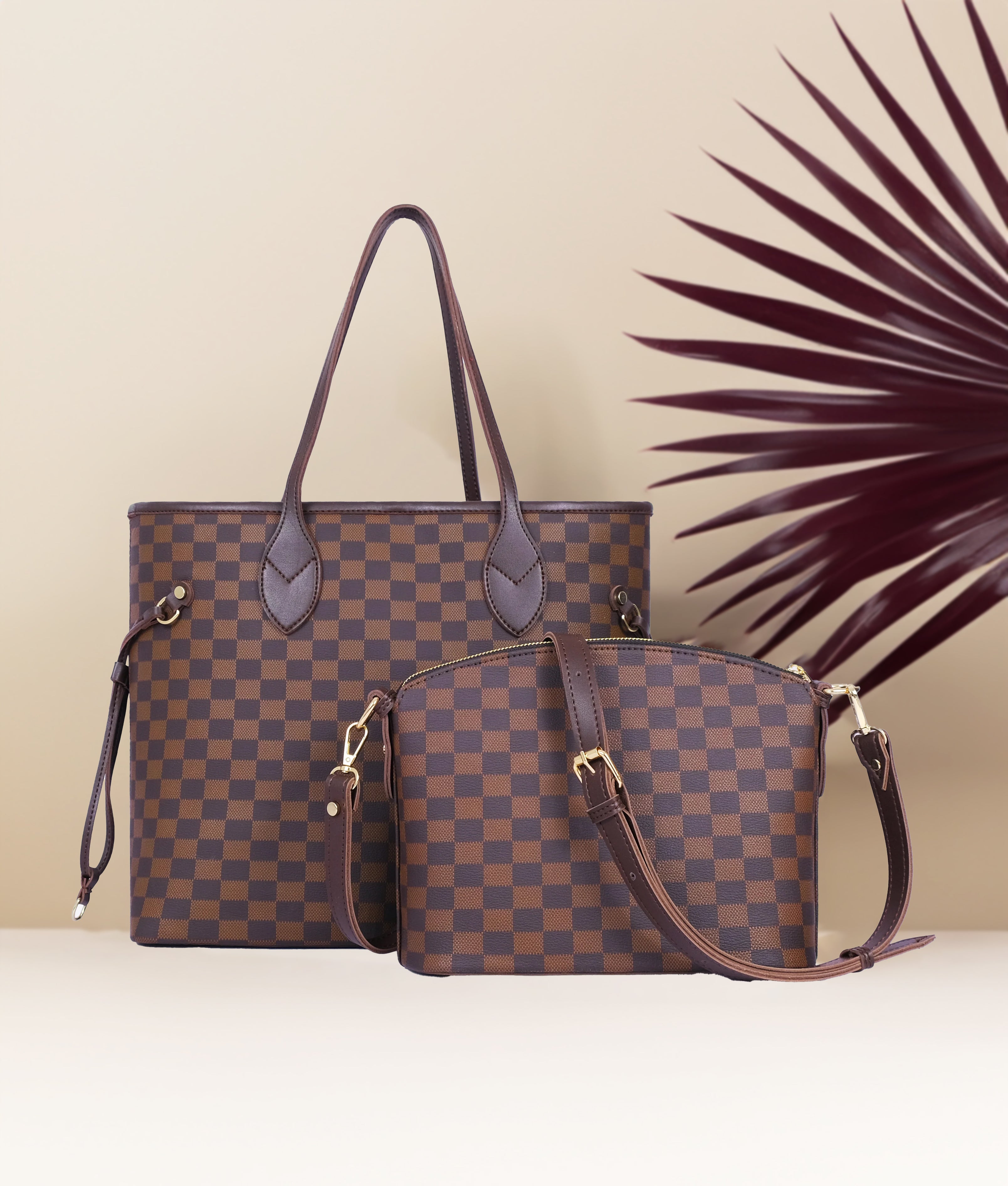 Affordable and Stylish brown tote and crossbody bag  for women in Pakistan 