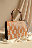 Fineur Embroidery Tote Bag Daily Carry - Mustard