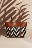 Fineur - ZigWave Shoulder Canvas Bag - Brown
