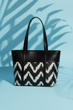Fineur - ZigWave Shoulder Canvas Bag - Black
