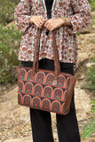 Fineur Side Rexine Canvas Tote Heritage Arch