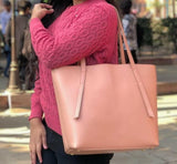 Minimalist Shoulder Tote Bag pink