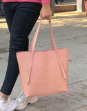 Minimalist Shoulder Tote Bag pink