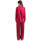 Fineur- Silk PJ Set - Red